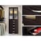 John Louis Home Solid Wood 16in. Deep 5 Drawer and Glass Door Storage Tower Espresso JLH-306WC-E-GD - alternate 1